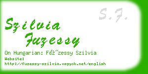 szilvia fuzessy business card